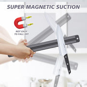 Magnetic Knife Strip With Knife Set, 6 Piece Knife Set With Magnetic Knife Holder