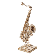 4 Kinds 3D Musical Instrument Wooden Puzzle DIY Game Assembly Saxophone