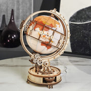 Luminous Globe 3D Wooden