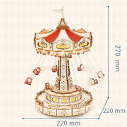 Magic Amusement Park Swing Ride Puzzle in legno 3D