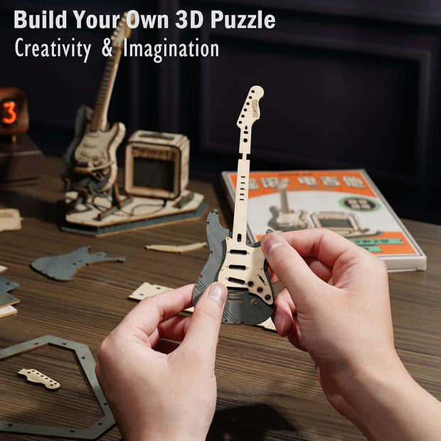 Electric Guitar Set 3D Wooden Puzzle