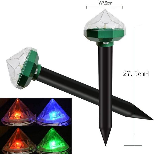 Diamond solar mouse repeller ground plug lamp repeller