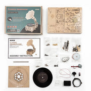 Hand Crank Classic Gramophone Wooden Puzzle Model Building Kits