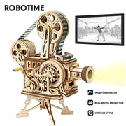 Proiettore cinematografico classico Puzzle 3D in legno