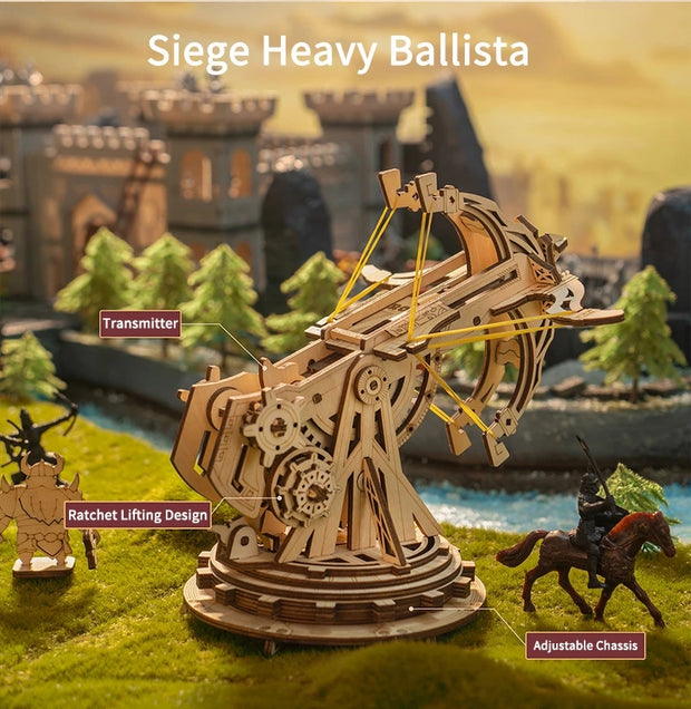 Siege Heavy Ballista 3D Wooden Puzzle War Game Assembly