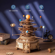 Rotatable Mechanical Orrery 3D Wooden Puzzle Games