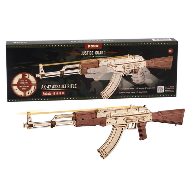 Automatic Rifle AK-47 3D Wooden Assembly