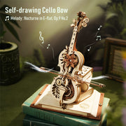 Magic Cello Mechanical Music Box Moveable Stem