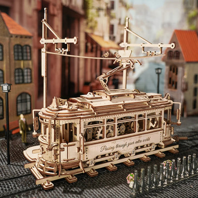 Classic City Tram 3D Wooden Puzzle Building