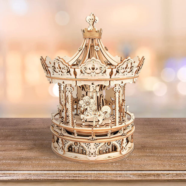 Carousel Waltz Rotating - Romantic Carousel 3D Wooden Puzzles