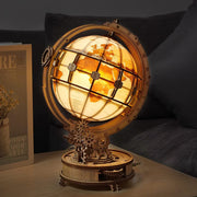 Globo luminoso 3D in legno