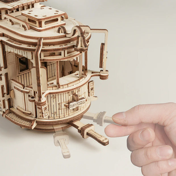 Classic City Tram 3D Wooden Puzzle Building