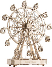 Wooden Rotatable Ferris Wheel Model With Playing Music