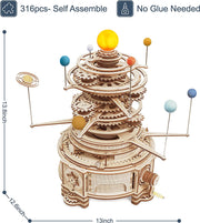 Rotatable Mechanical Orrery 3D Wooden Puzzle Games