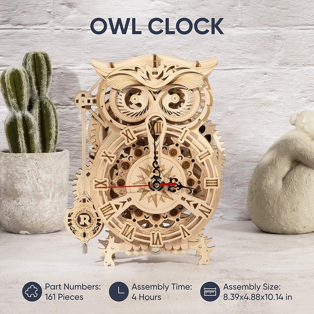 Owl Wooden Clock