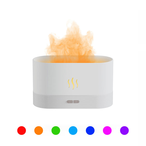 Ultrasonic Flame Humidifier Colorful  Fire Flame Aroma Diffuser