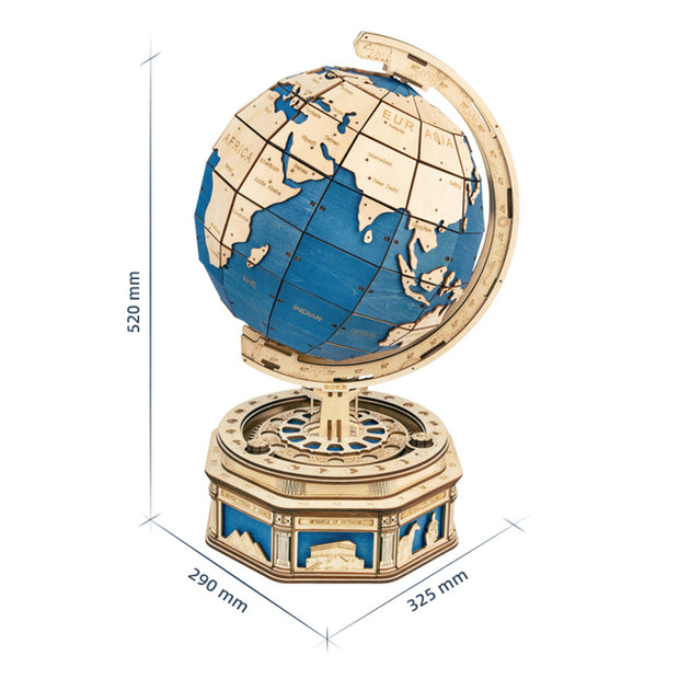 Globe Earth 567pcs 3D Wooden Puzzle