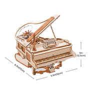 3D Wooden Puzzle Magic Piano Mechanical Music Box