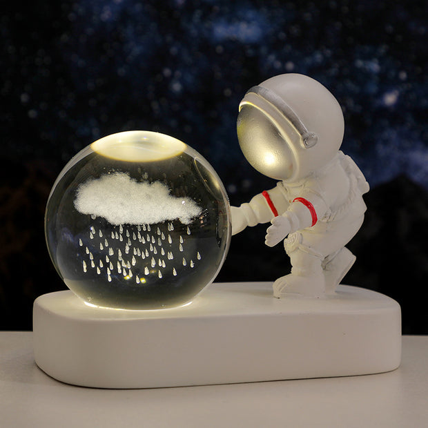 Glowing Planetary Galaxy Astronaut Crystal Ball Night Lights