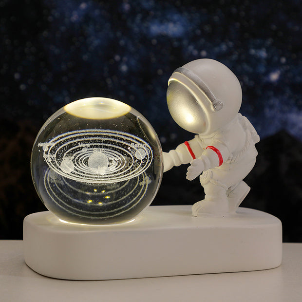 Glowing Planetary Galaxy Astronaut Crystal Ball Night Lights