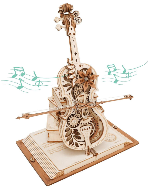 Magic Cello Mechanical Music Box Moveable Stem