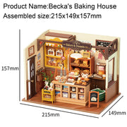 Casa in miniatura fai da te della Baking House di Rolife Becka