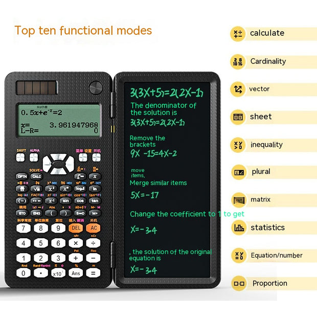 2 In 1 Foldable Calculators Handwriting Tablet