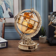 Luminous Globe 3D Wooden