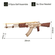 Automatisches Gewehr AK-47 3D Holzbausatz