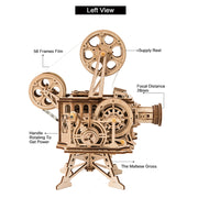 Classic Film Projector 3D Wooden Puzzle