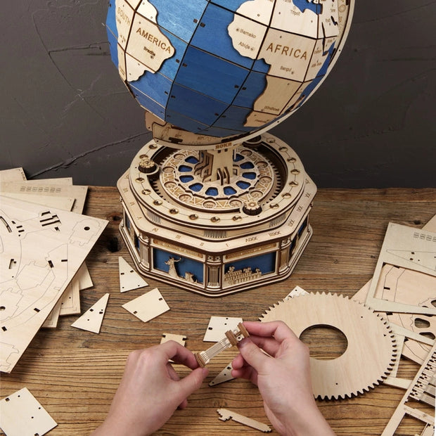 Globe Earth 567pcs 3D Wooden Puzzle