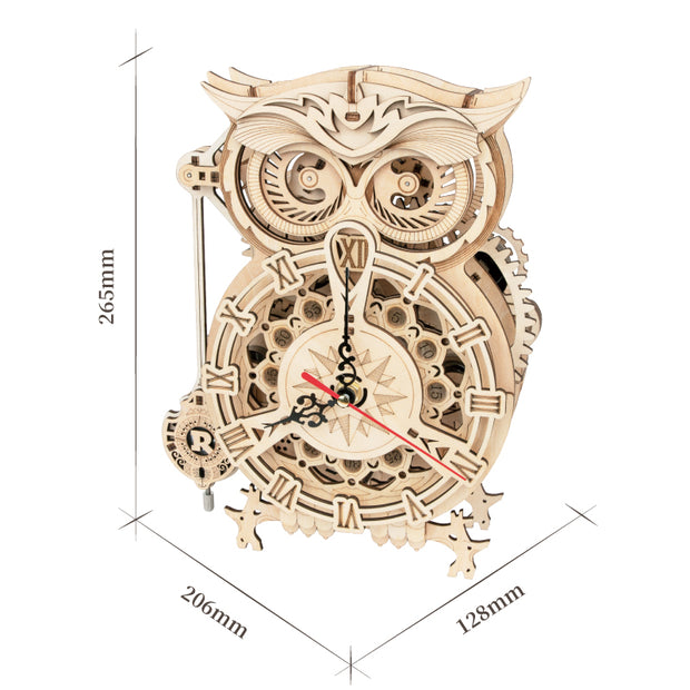 Owl Wooden Clock