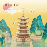 Five-storied Pagoda 3D Wooden Puzzle