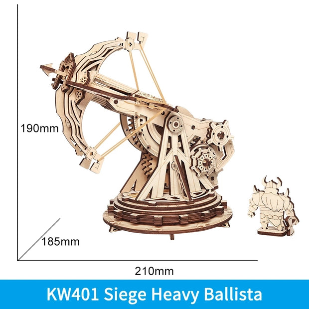 Siege Heavy Ballista 3D Wooden Puzzle War Game Assembly