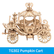 Pumpkin Cart Model 3D Wooden Puzzle Games Assembly