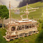 Classic City Tram 3D Wooden Puzzle Building