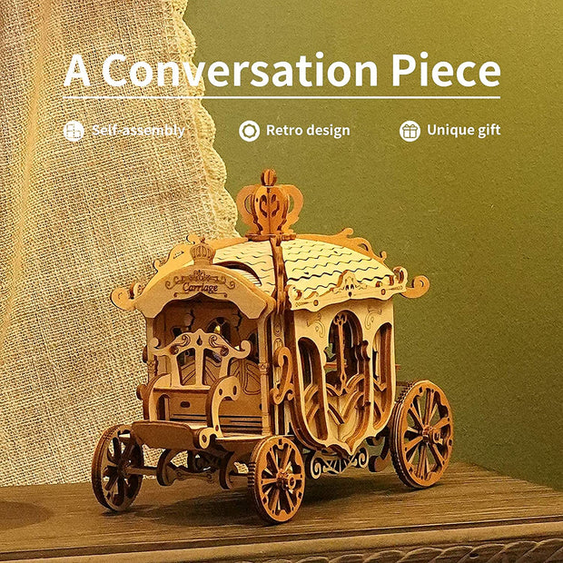 Rolife Vintage Car Model 3D Wooden Puzzle