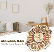 Time Art Zodiac Wall Clock 3D Wooden Puzzle