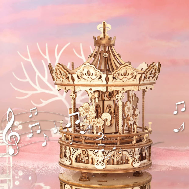 Carousel Waltz Rotating - Romantic Carousel 3D Wooden Puzzles