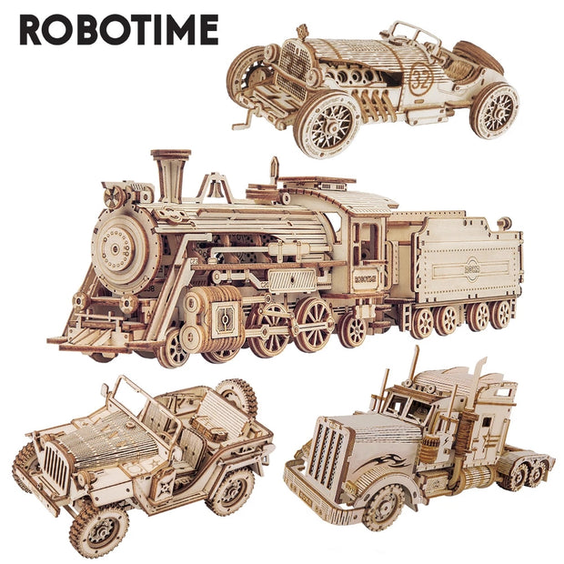 Vintage Vehicle Model 3D Wooden Puzzle